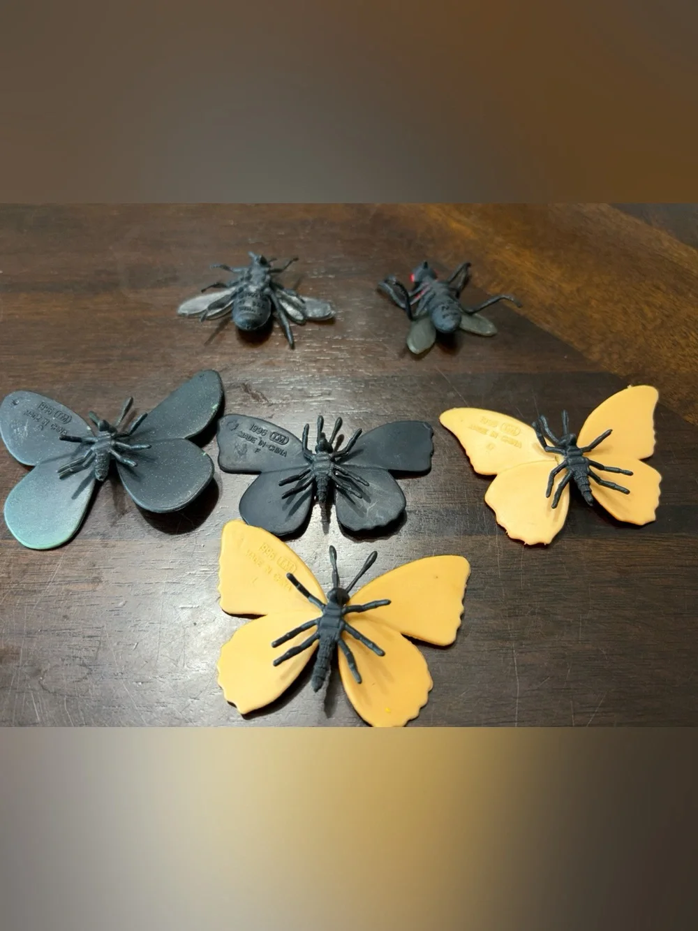 Vintage 1996 butterflies rubber figures
